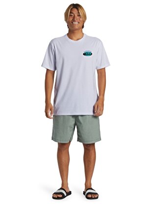 Quiksilver Beyaz Erkek O Yaka Standart Fit T-Shirt AQYZT09541_STAY PEACEFUL MOE 