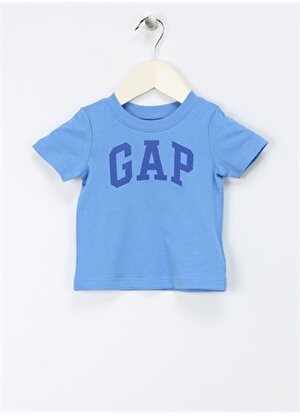 Gap Baskılı Mavi Bebek T-Shirt 860045-A