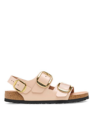 Birkenstock MILANO BIG BUCKLE NL HIGH SHINE Pudra Kadın Deri Sandalet 