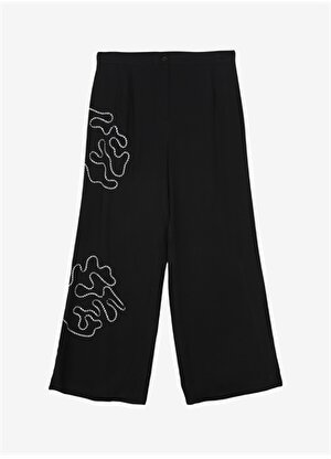 Faik Sönmez Normal Bel Bol Kesim Siyah Kadın Pantolon U68548