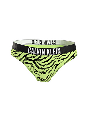 Calvin Klein Yeşil - Siyah Kadın Bikini Alt BIKINI-NYLON KW0KW023370IC