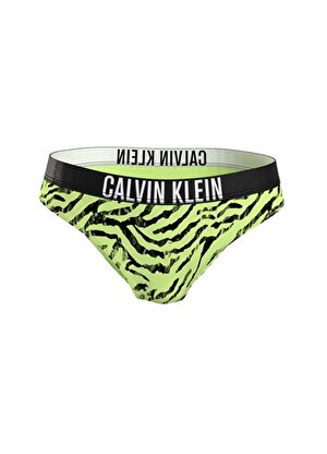 Calvin Klein Yeşil - Siyah Kadın Bikini Alt BIKINI-NYLON KW0KW023370IC