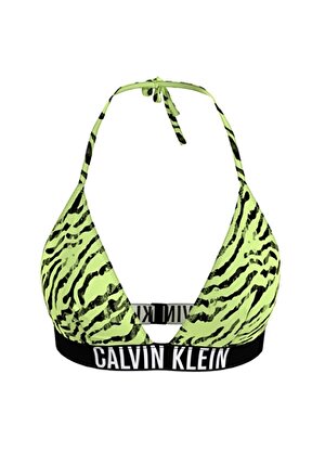 Calvin Klein Yeşil - Siyah Kadın Bikini Üst TRIANGLE-RP-NYLON KW0KW023310IC
