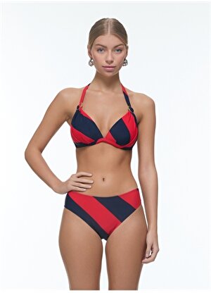 Bellisa Kırmızı - Lacivert Kadın Bikini Takım 241051