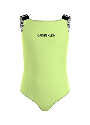 Calvin Klein Neon Yeşil Kız Çocuk Mayo KY0KY00086M0T