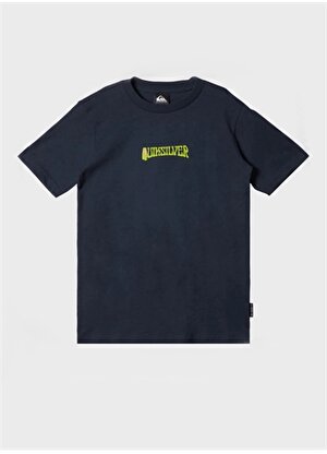 Quiksilver Düz Lacivert Erkek T-Shirt AQBZT04374-17726-ISLAND SUNRISE BOE