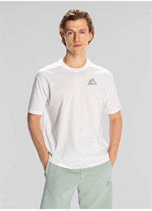 Kappa Beyaz Erkek Yuvarlak Yaka Normal Kalıp T-Shirt 321W7YW001 FROTIS 