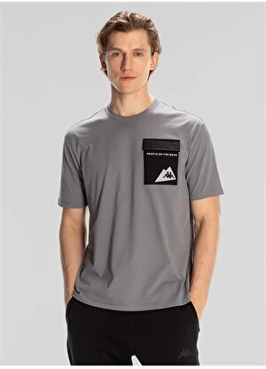 Kappa Gri Erkek Yuvarlak Yaka Normal Kalıp T-Shirt 321W7ZWXCT MASKA 