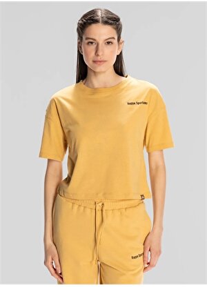 Kappa Bej Kadın Yuvarlak Yaka Normal Kalıp T-Shirt 381U6XWW6F AUTHENTIC JESSA-WOMAN-T- 