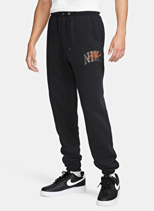 Nike Erkek Siyah Lastikli Bel Normal Kalıp Eşofman Altı FV4453-010 M NK CLUB BB CF PANT ARC 