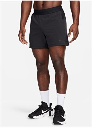 Nike Siyah Erkek Lastikli Bel Normal Kalıp Şort FN3002-010 M NK DF FLX REP 4.0 5IN 