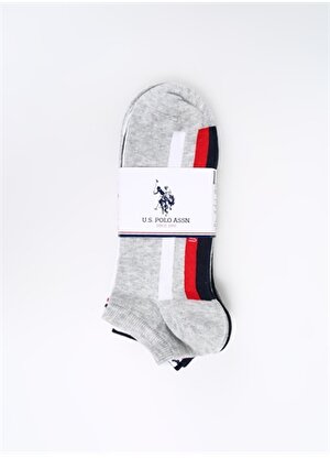 U.S. Polo Assn. Gri Melanj Erkek Çorap 5'LI PAKET