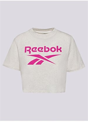 Reebok 100075999 IDENTITY BIG LO Bej Kadın Yuvarlak Yaka Normal Kalıp T-Shirt 