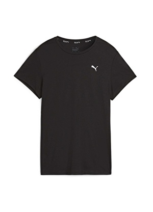 Puma 52512101-RUN FAVORITES GRAPHIC TEE Siyah Erkek Bisiklet Yaka Normal Kalıp T-Shirt 