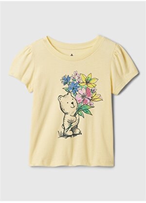 Gap Baskılı Açık Sarı Kız Bebek T-Shirt 854865004-A