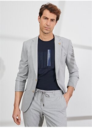 Altınyıldız Classics Normal Bel Slim Fit Gri Erkek Takım Elbise 4A3023200011