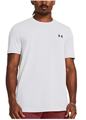 Under Armour 1382801-100 Vanish Seamless SS Beyaz Erkek Yuvarlak Yaka Normal Kalıp T-Shirt 