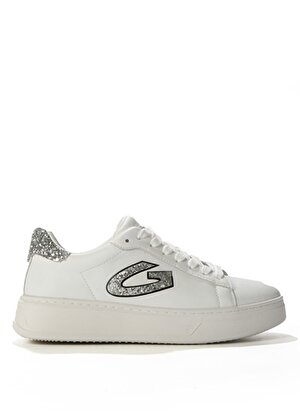 Alberto Guardiani Beyaz - Gümüş Kadın Deri SneakerG03G100018