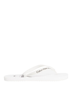 Calvin Klein Beyaz Erkek Plaj Terliği BEACH SANDAL MONOGRAM TPU 