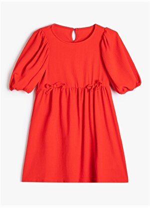 Koton Düz Kırmızı Kız Çocuk Standart Elbise 4SKG80142AK