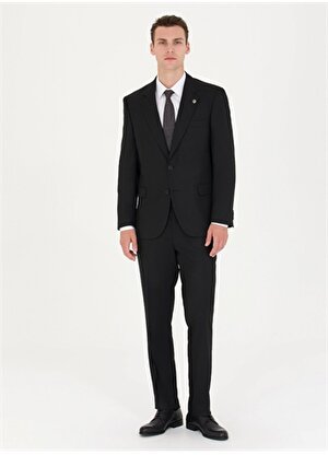 Pierre Cardin Normal Bel Slim Fit Siyah Erkek Takım Elbise T19153/ST