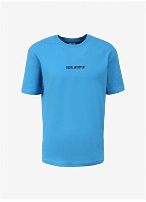 Gmg Fırenze Bisiklet Yaka Mavi Erkek T-Shirt GU24MSS03010