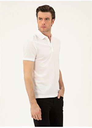 Cacharel Düz Beyaz Erkek Polo T-Shirt CT