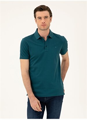 Cacharel Düz Zümrüt Yeşili Erkek Polo T-Shirt CT