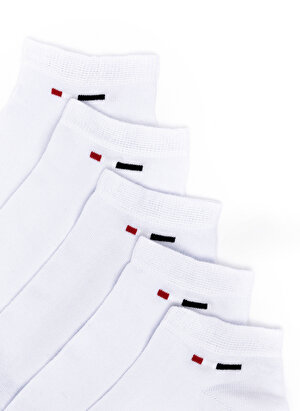 U.S. Polo Assn. Beyaz Erkek Patik Çorap 5'LI PAKET 