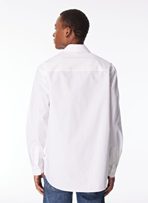 Karl Lagerfeld Jeans Beyaz Erkek Gömlek 240D1601_KLJ WOVEN SHIRT