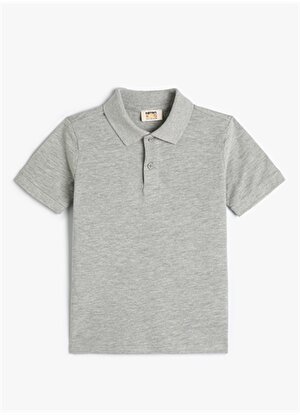 Koton Düz Gri Erkek Polo T-Shirt 4SKB10152TK