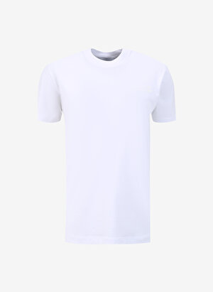 John Richmond Bisiklet Yaka Beyaz Erkek T-Shirt UMP24014TS