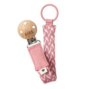 Bibs Paci Braid Emzik Askısı -Dusty Pink/Baby Pink