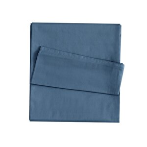 Linens Mix&Match Pamuk Tek Kişilik Saten Çarşaf indigo