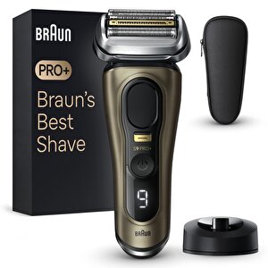 Braun Series 9 PRO+ Elektrikli Tıraş Makinesi, Şarj Standı, Islak ve Kuru, 9519s, Altın Rengi