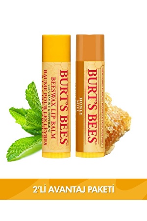 Burts Bees  Beeswax + Bal Aromalı Dudak Bakım Kremi Avantaj Seti