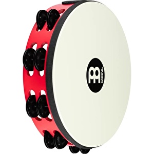 Meinl TAH2BK-R-TF Traditional Wood Frame Steel Jingles 2 Rows 10\" Tamburin (Kırmızı)