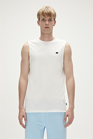 Rowan Tank-Top Off-White Beyaz Erkek Atlet