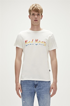 Manuscript T-Shirt Off-White Beyaz Baskılı Erkek Tişört 