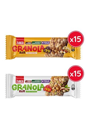 Antep Fıstıklı Granola Bar + Yer Fıstıklı Granola Bar