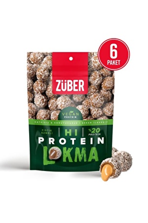 Vegan Hi Protein Lokma Fıstık Ezmeli, 84g X 6 Paket