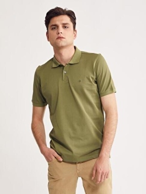 Bisse Erkek Pike Polo Yaka T-Shirt Haki TSNOS005_D49