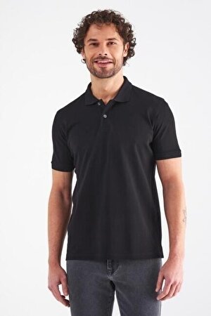 Bisse Erkek Polo Yaka T-Shirt Sıyah TS22YNOS005_D99