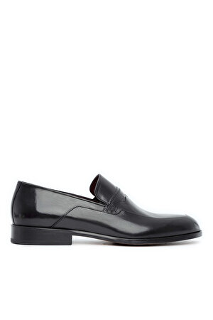 Tamer Tanca Erkek Hakiki Deri Siyah Bufalo Klasik Ayakkabı