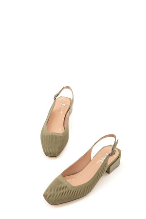 Tamer Tanca Kadın Hakiki Deri Yeşil Klasik Ayakkabı