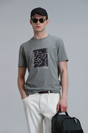 Nally Modern Grafik T- Shirt Yeşil