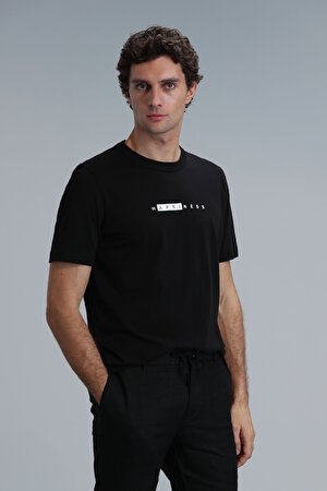 Kane Modern Grafik T- Shirt Siyah