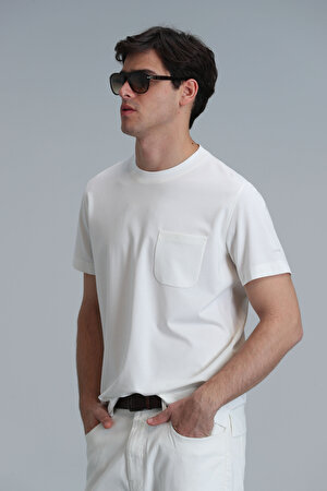 Felıx Modern Grafik T- Shirt Kırık Beyaz