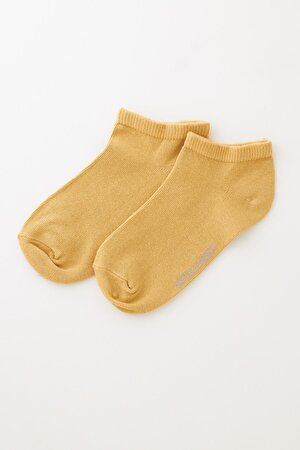 Çocuk Sarı Renkli Godeli Patik Çorap