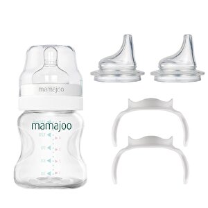 Mamajoo Silver Biberon 150 ml & Eğitici Bardak Kulbu & Yedek İkili Bardak Ucu